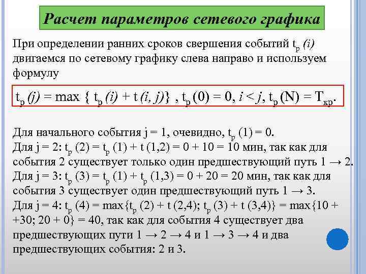 Рассчитать сетевой график