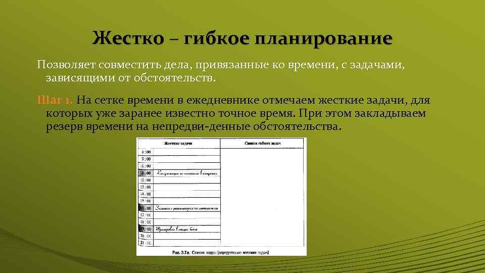 Гибкость планов с точки зрения организации планирования