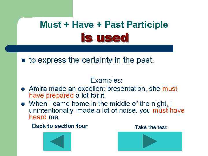 Must Have Past Participle