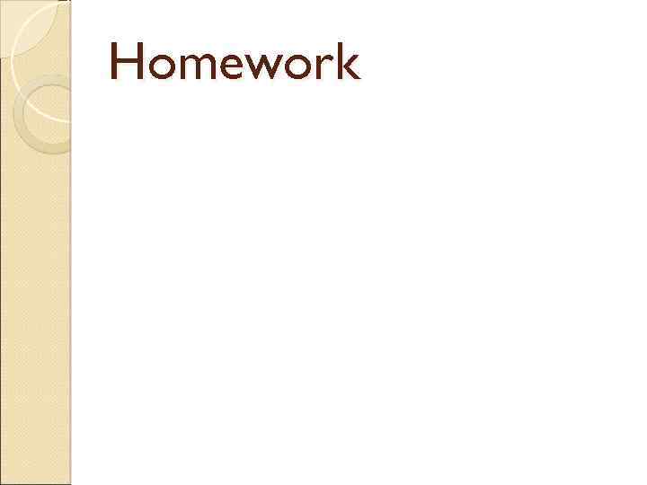 Homework 