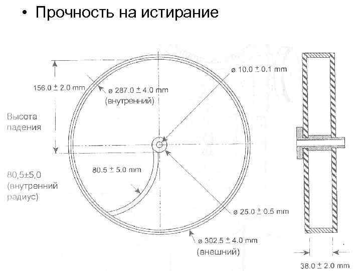  • Прочность на истирание 