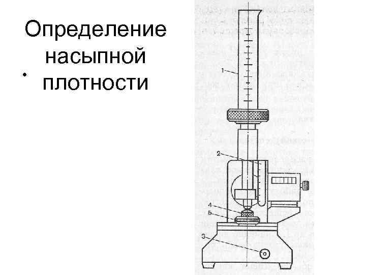 Определение насыпной • плотности 