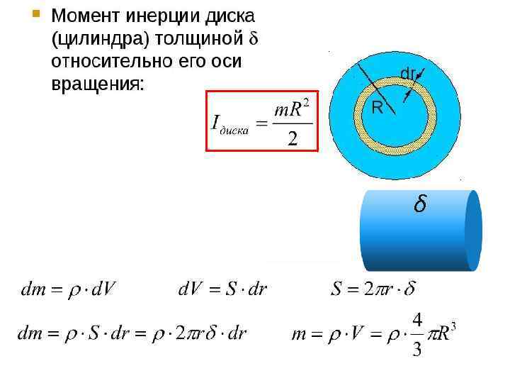 Момент инерции кг м. Момент инерции барабана формула. Момент инерции диска формула. Момент инерции пустотелого диска. Крутящий момент диска формула.