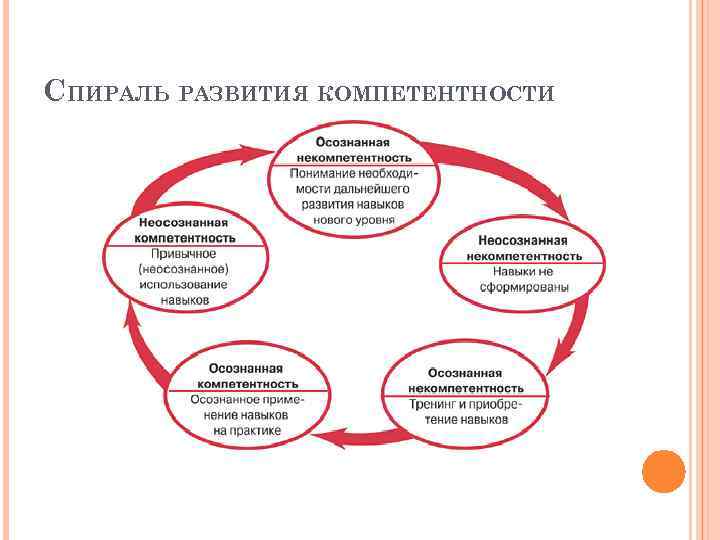 СПИРАЛЬ РАЗВИТИЯ КОМПЕТЕНТНОСТИ 