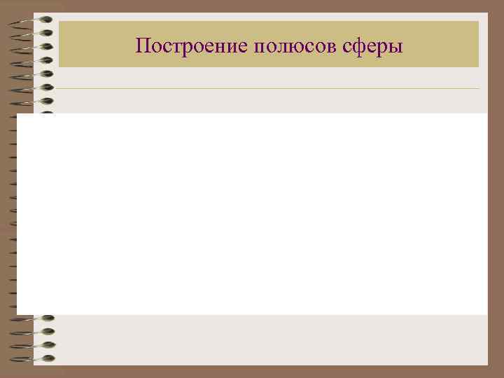 Построение полюсов сферы 