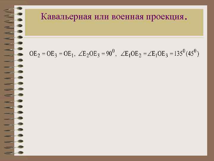 Кавальерная или военная проекция. 