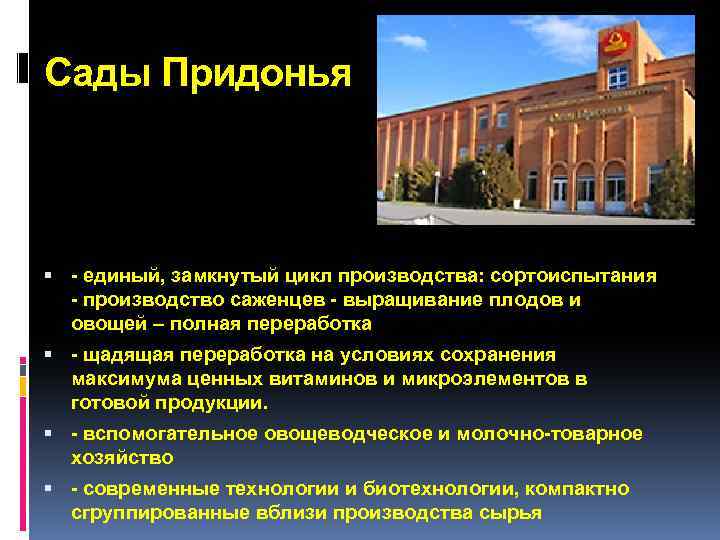 Сады Придонья - единый, замкнутый цикл производства: сортоиспытания - производство саженцев - выращивание плодов