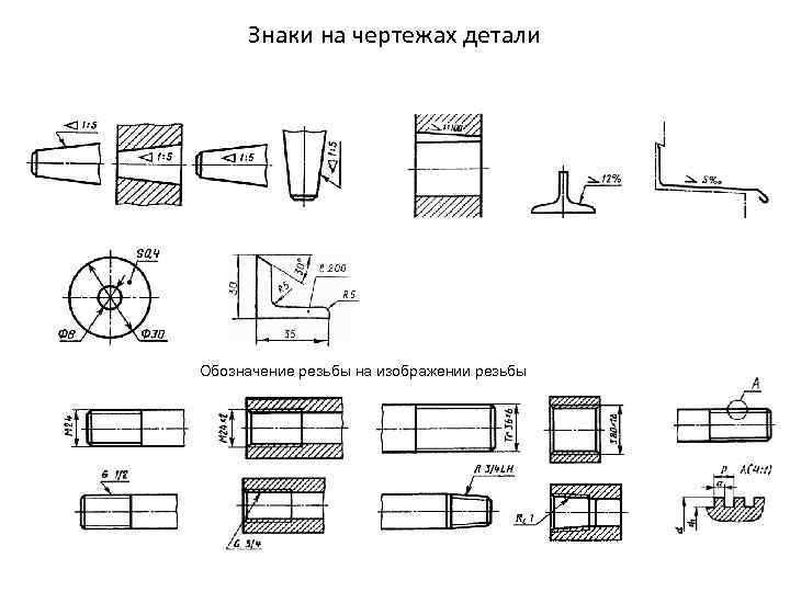 Маркировка деталей на чертеже