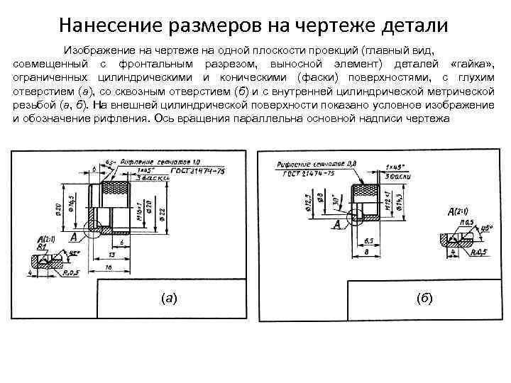 Обозначение размеров на чертежах