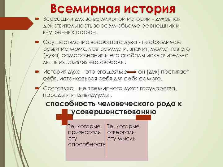 Всемирная история Всеобщий дух во всемирной истории - духовная действительность во всем объеме ее