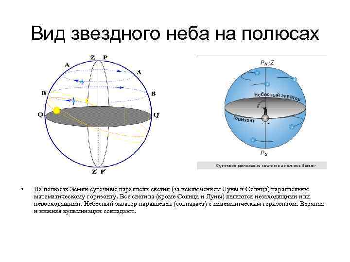 От чего зависят вид звездного неба и картина суточного вращения небесной сферы