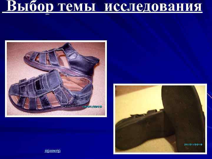 Выбор темы исследования пример 