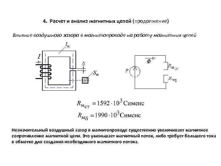 Сопротивление магнитному потоку. Магнитная проводимость участка магнитной цепи. Расчет магнитной цепи схема. Схема магнитной цепи с замкнутым магнитопроводом. Метод расчета неразветвленных магнитных цепей.