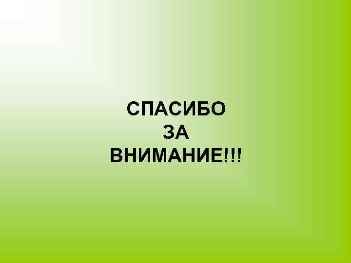 СПАСИБО ЗА ВНИМАНИЕ!!! 