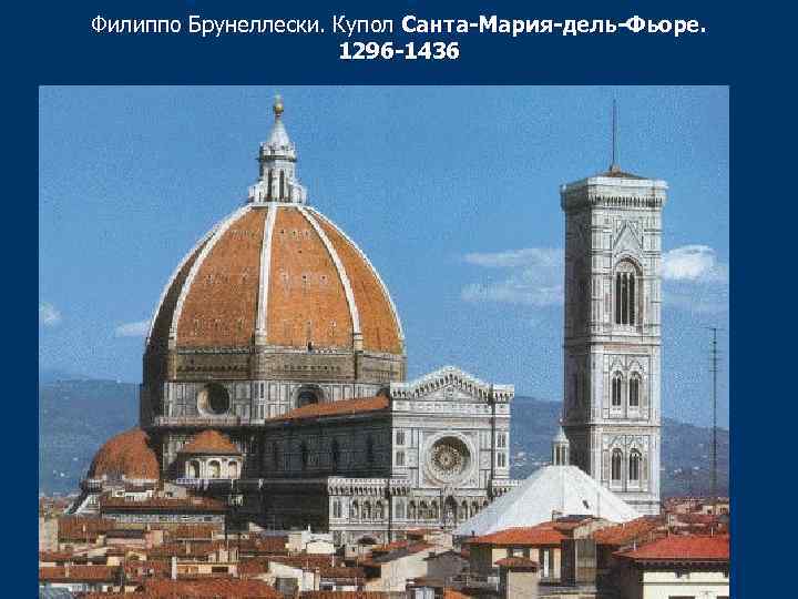 Филиппо Брунеллески. Купол Санта-Мария-дель-Фьоре. 1296 -1436 