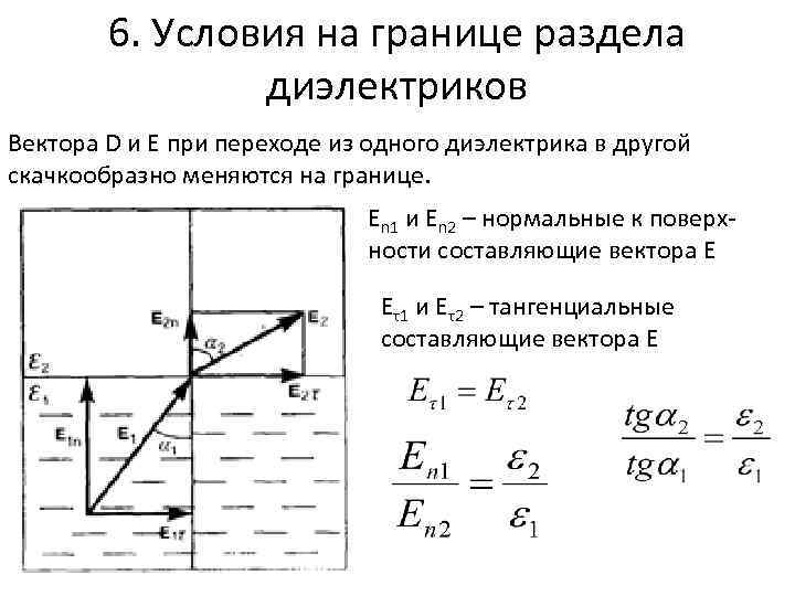 Поле условие. Граничные условия для диэлектриков. Граничные условия двух диэлектриков. Электрическое поле на границе раздела двух диэлектриков. Электростатическое поле на границе раздела диэлектриков.