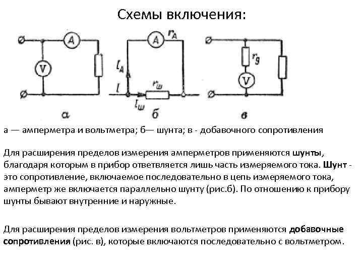 Как включается в цепь сила тока