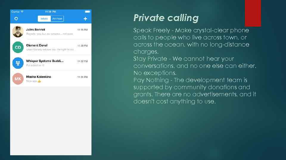 Private calling Speak Freely - Make crystal-clear phone calls to people who live across