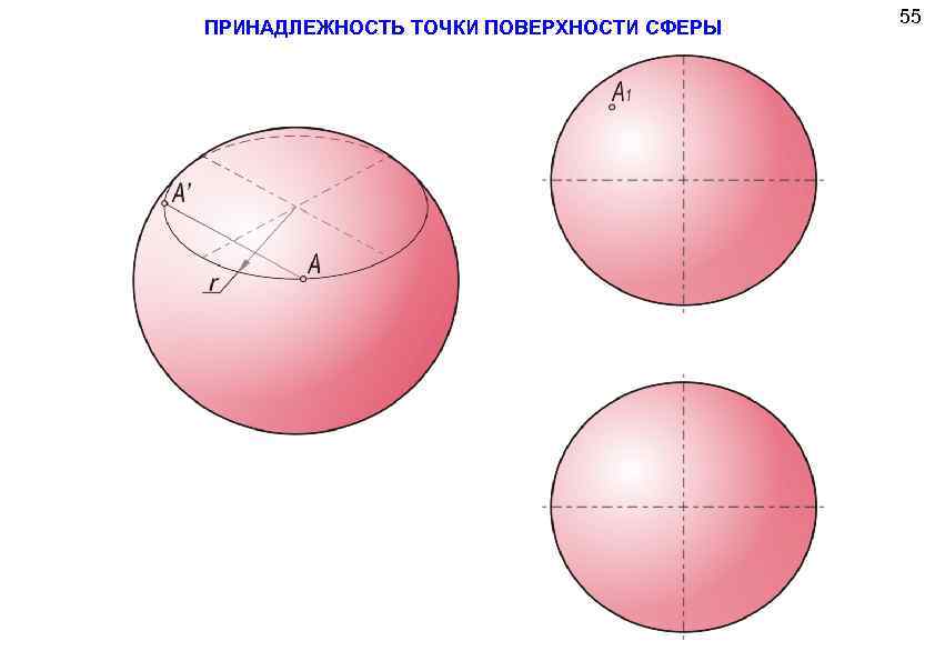 Точки поверхности. Принадлежность точек к поверхности сферы. Построение точек на сфере. Точки на поверхности сферы. Поверхности сферы принадлежит точка.