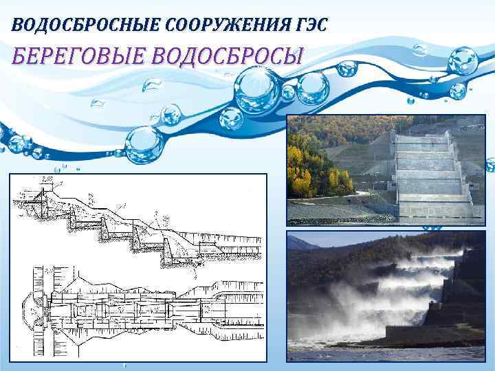 ВОДОСБРОСНЫЕ СООРУЖЕНИЯ ГЭС БЕРЕГОВЫЕ ВОДОСБРОСЫ 