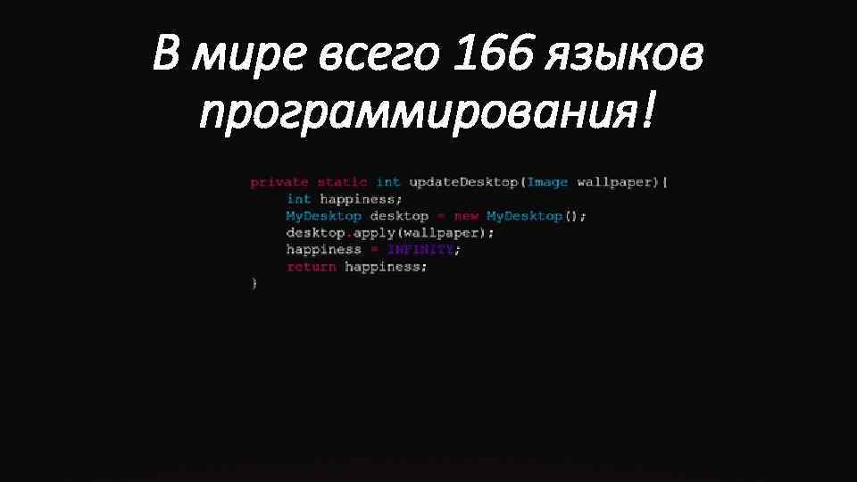 В мире всего 166 языков программирования! 