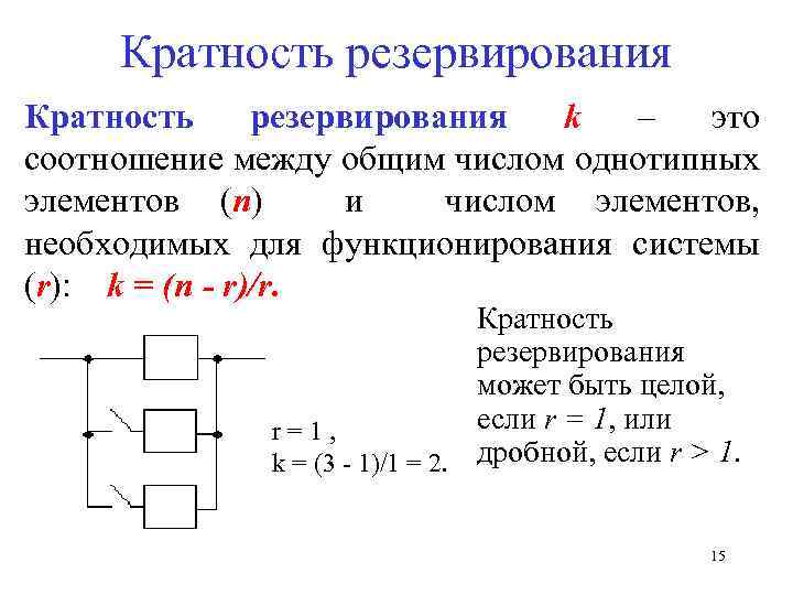 Что такое резервирование. Расчет надежности электрической схемы пример. Кратность резервирования. Резервирование замещением схема. Резервирование в надежности.