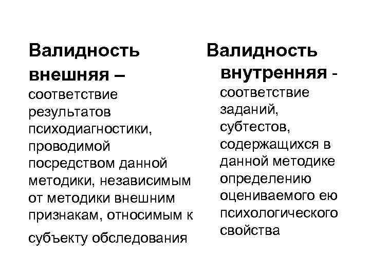 Надежность достоверность валидность