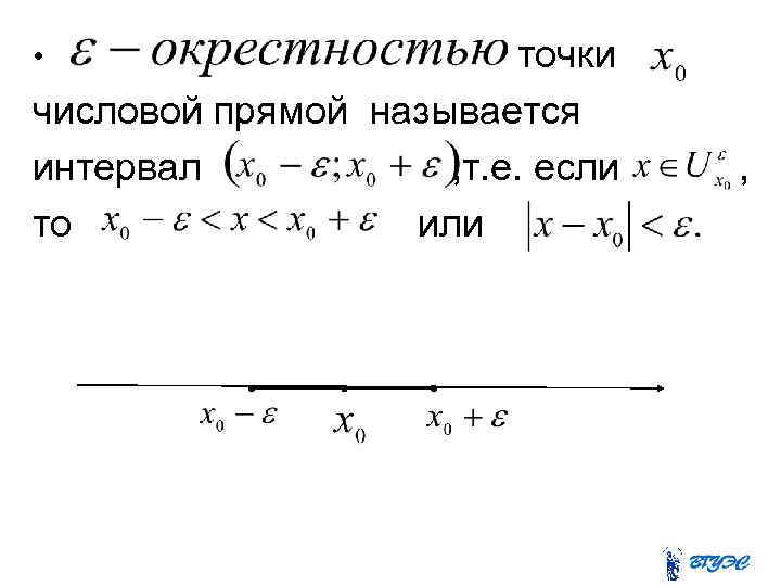 Десятая точка. Окрестность точки на числовой прямой. Окрестности точек числовой прямой. Окрестность точки на прямой. Понятие окрестности точки математический анализ.