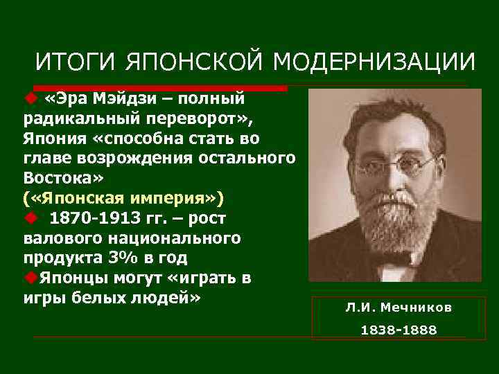 Итоги модернизации