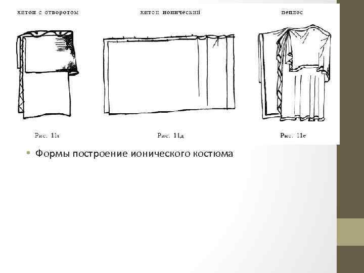  • Формы построение ионического костюма 