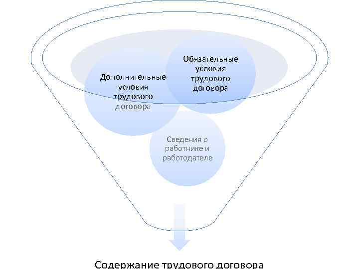  Дополнительные условия трудового договора Обязательные условия трудового договора Сведения о работнике и работодателе