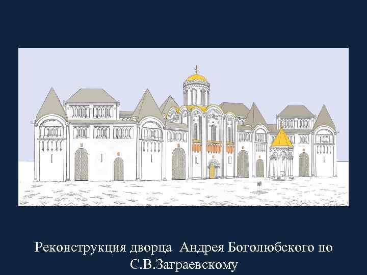 Реконструкция дворца Андрея Боголюбского по С. В. Заграевскому 