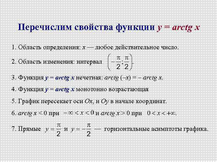 Перечислите свойства функции y g x