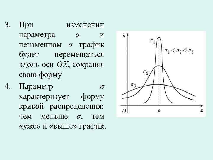 Параметр 4. Параметр характеризует форму Кривой распределения. Изменение нормальной Кривой при изменим параметра. Ось х на Кривой распределения времени реакции. Сь х на Кривой распределения времени реакции -.