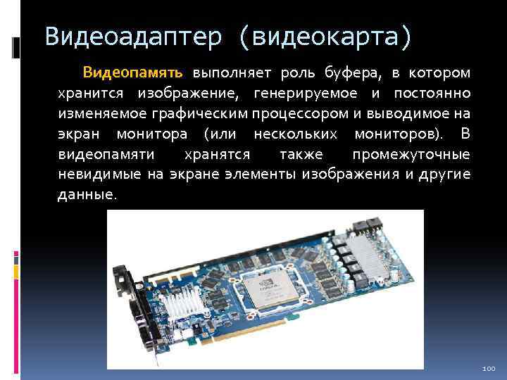 Мониторы и видеоадаптеры презентация