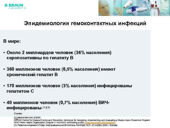 Эпидемиология гемоконтактных инфекций В мире: • Около 2 миллиардов человек (36% населения) серопозитивны по