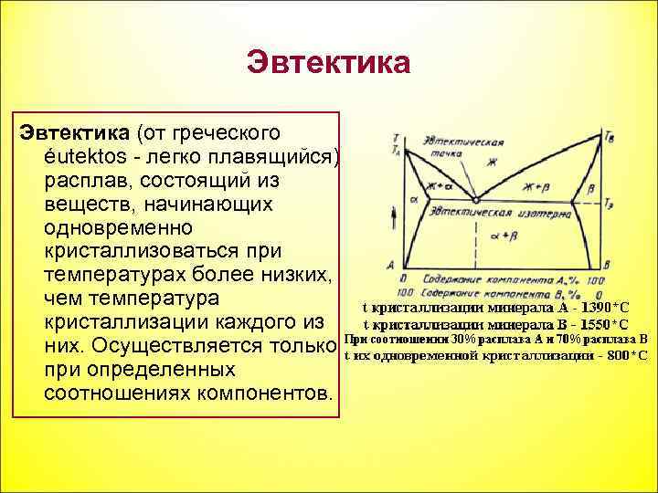 Диаграмма состояния с простой эвтектикой