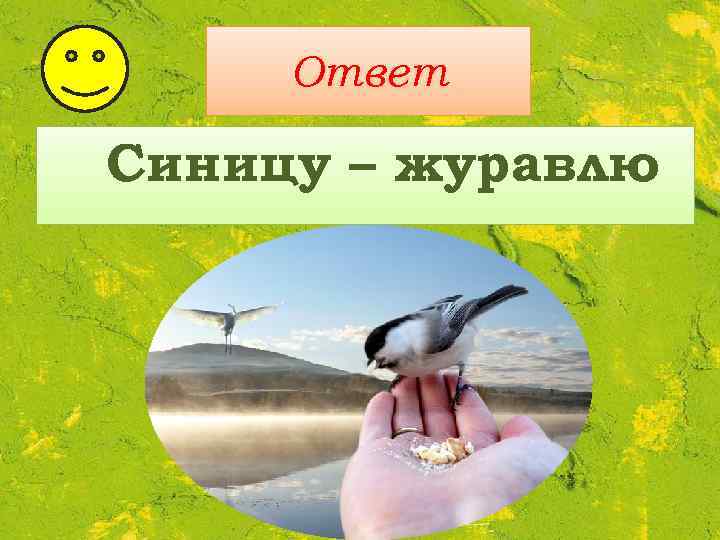 Ответ Синицу – журавлю 
