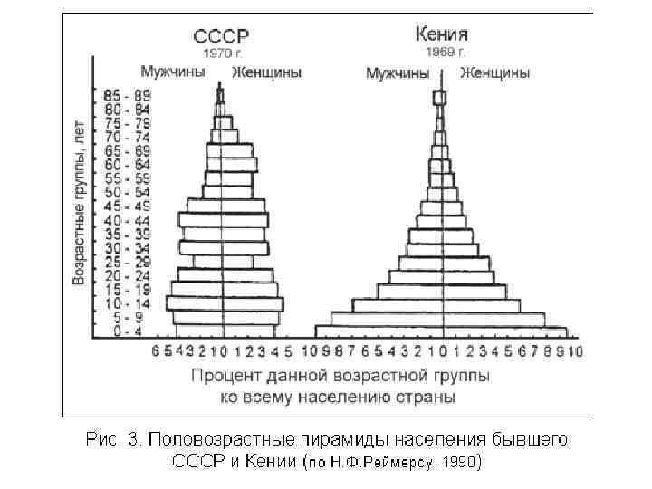 Предположи в какой стране возрастная структура очень схожа с той что представлена на рисунке