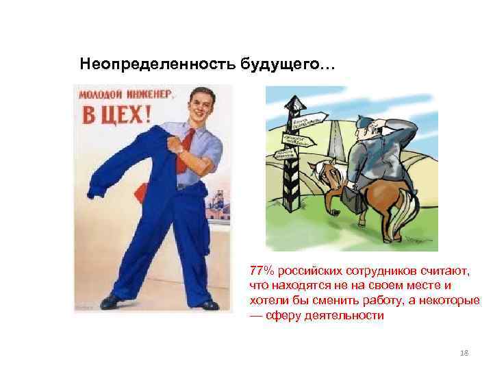 Неопределенность будущего… 77% российских сотрудников считают, что находятся не на своем месте и хотели