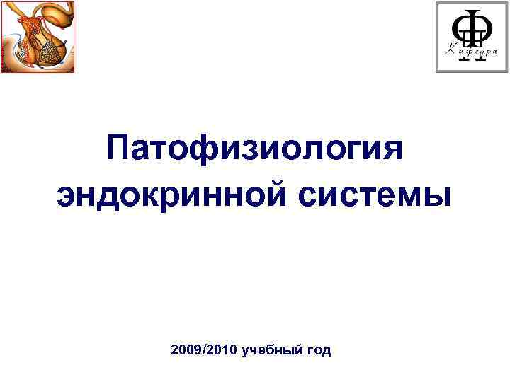 Патофизиология эндокринной системы 2009/2010 учебный год 