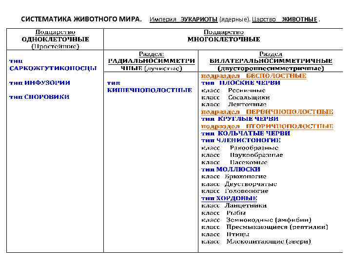 Презентация систематика 11 класс