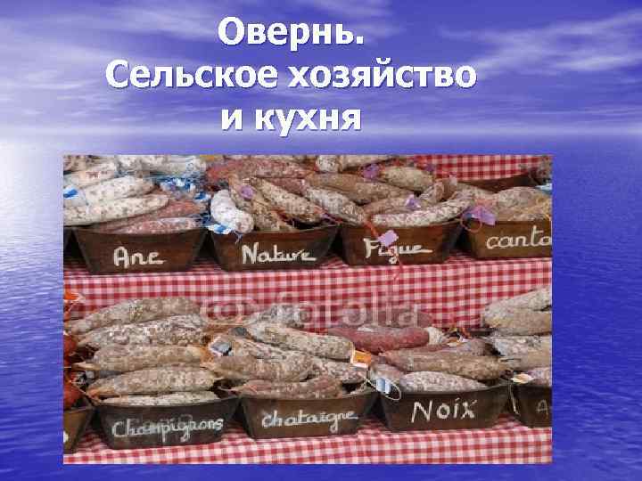Овернь. Сельское хозяйство и кухня 