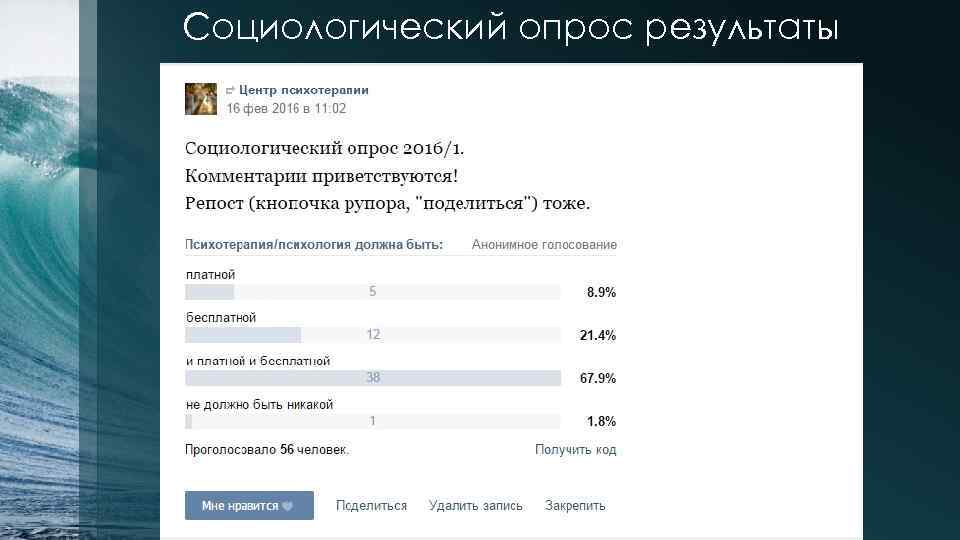 Социологический опрос результаты 