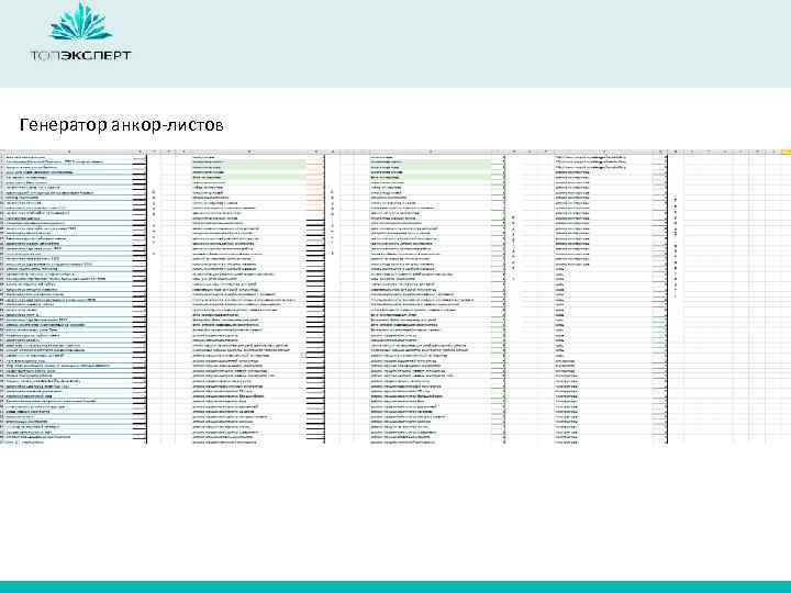 Генератор анкор-листов 