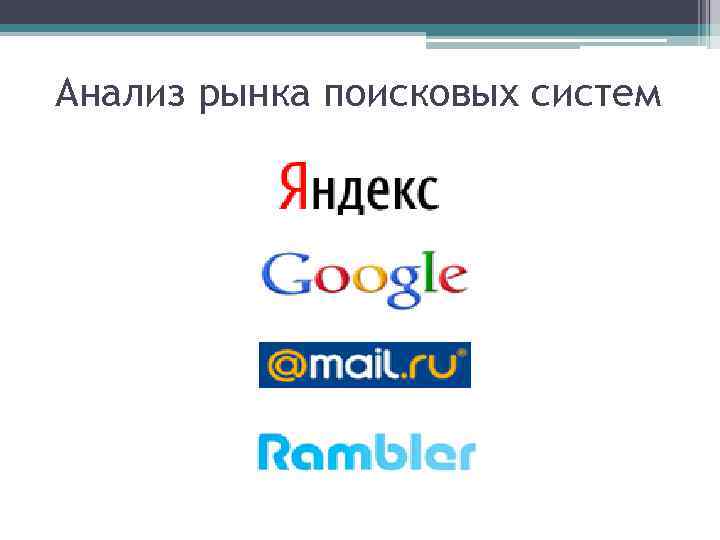Анализ рынка поисковых систем 