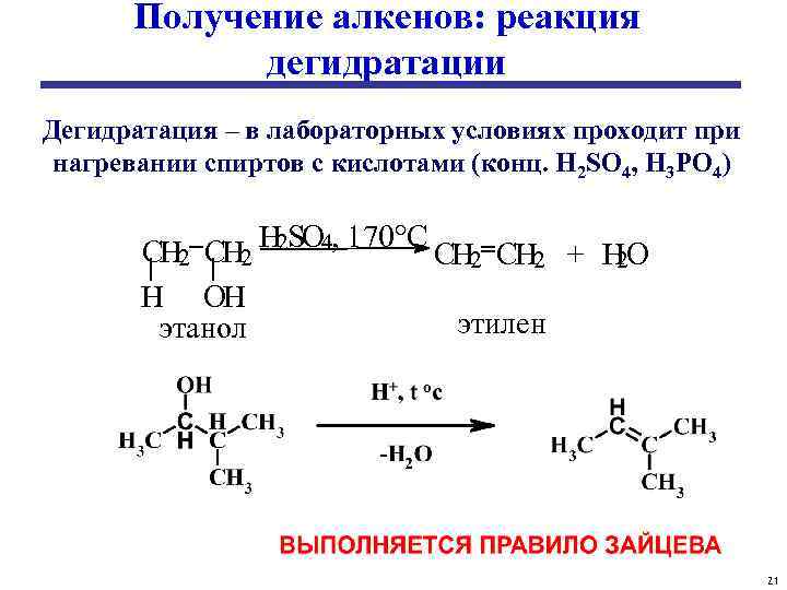 Алкены присоединение водорода