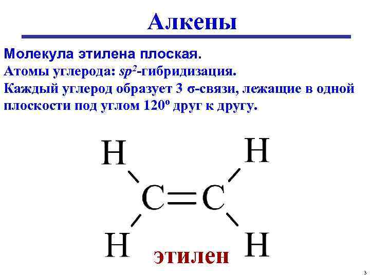 Строение алкенов рисунок