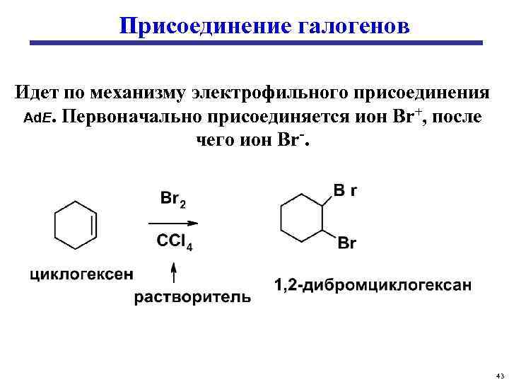 Получение циклогексена