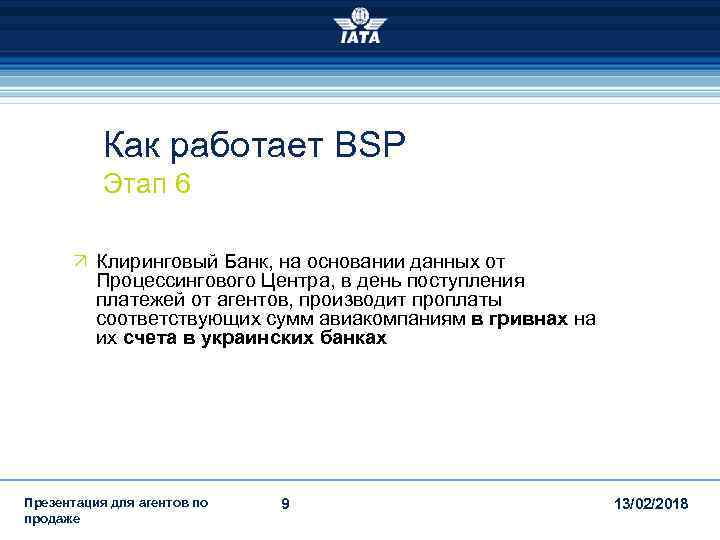 Как работает BSP Этап 6 Ö Клиринговый Банк, на основании данных от Процессингового Центра,